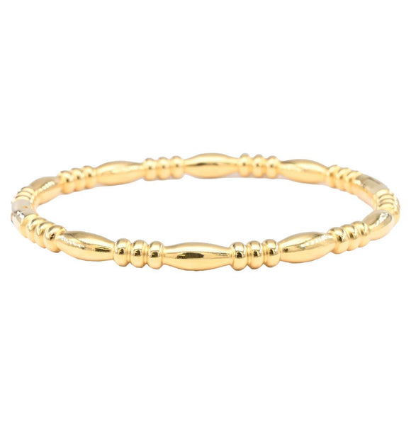 GOLD BEAD STAINLESS STEEL BANGLE ( 6221 G )