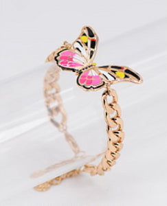 BUTTERFLY BRACELET FUCHSIA ( 2493 GLFUS )