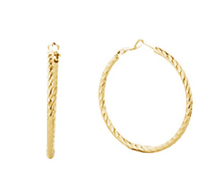 14k Gold Dipped Hoop Earrings ( 310009 GLD-5 )