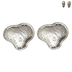 SILVER CLIP ON EARRINGS ( 20204 R )