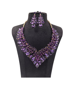 NECKLACE SET PURPLE ( 0118 2U )