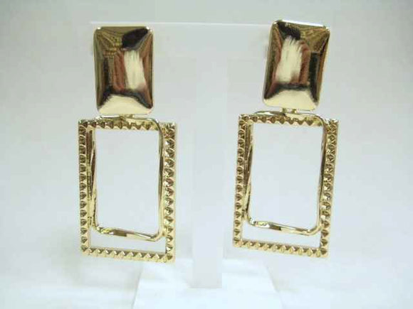 GOLD CLIP ON EARRINGS ( 3268 G )