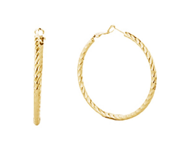 14K Gold Dipped Hoop Earrings ( 310009 GLD-6 )