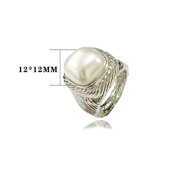 Silver Stretch Ring White Stone ( 3248 CM )