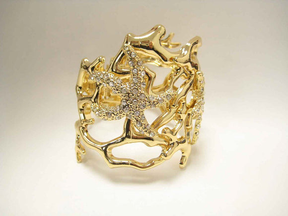 GOLD CLEAR STARFISH BANGLE ( 940 GCL )