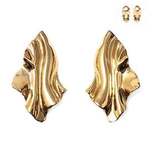 GOLD CLIP ON EARRINGS ( 20071 G )