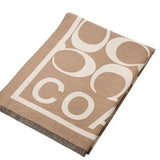 TAN WHITE SCARF ( 1086 TNWT )