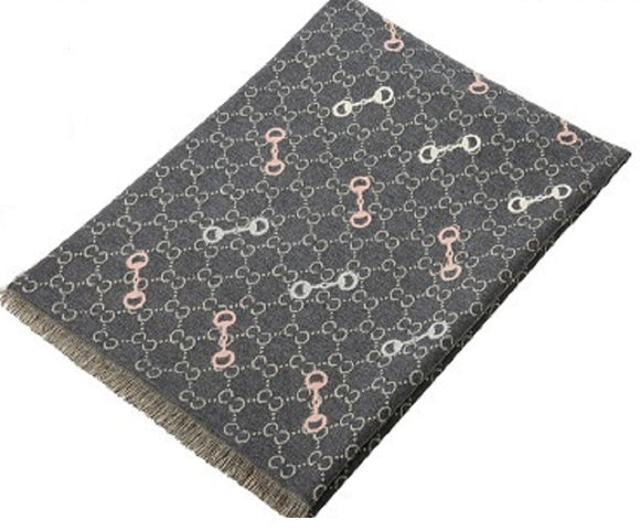 GREY TAN SCARF ( 1084 GY )