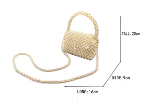 CREAM PEARL BAG PURSE ( 0121 2CR )