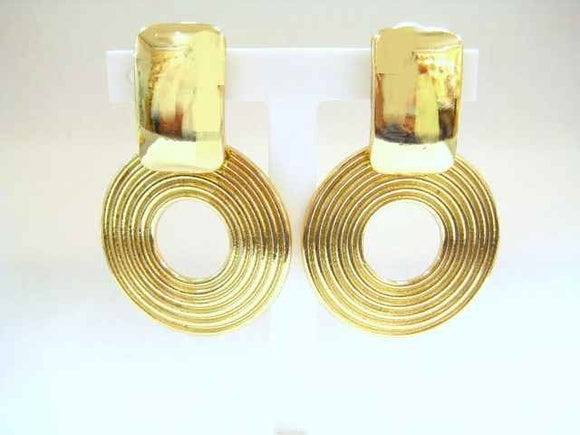 GOLD CLIP ON EARRINGS ( 3261 G )