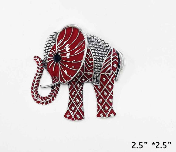 SILVER ELEPHANT BROOCH ( 3932 RD )