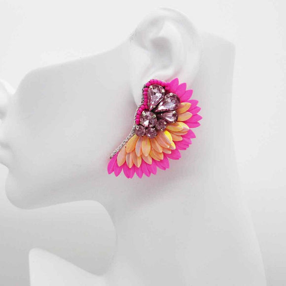 PEACH WING EARRINGS ( 0044 PKPEACH )