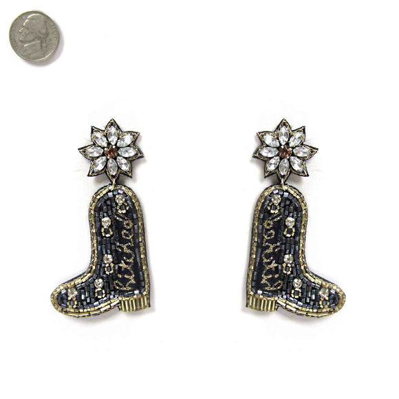 DANGLING COWBOY BOOT EARRINGS ( 11395 )