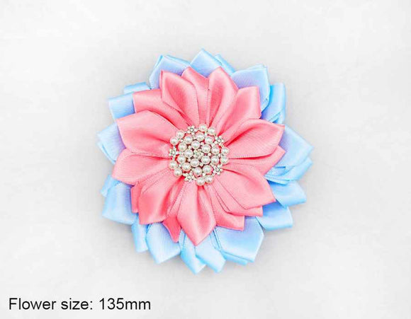 BLUE PINK FLOWER BROOCH ( 1500 BLPK )