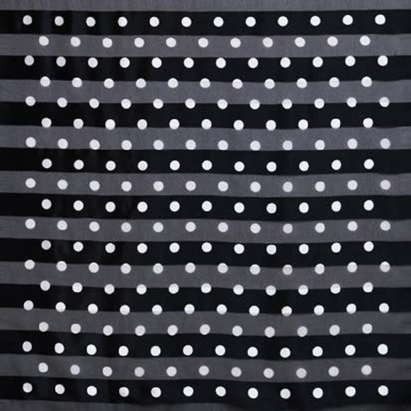 BLACK WHITE POLKA DOT SCARF ( 1045 BKWH )