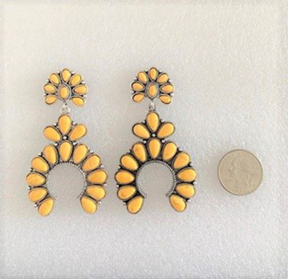 SQUASH BLOSSOM EARRINGS ( 0425 SBYEL )