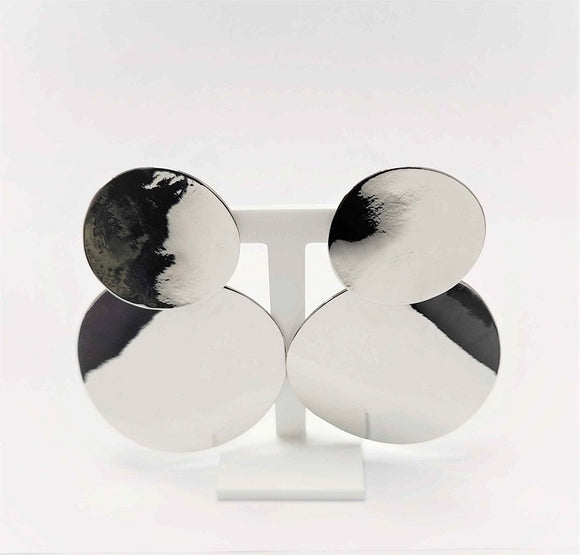 SILVER CLIP ON EARRINGS ( 3092 S )