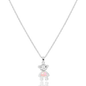 STAINLESS STEEL TEDDY BEAR NECKLACE ( 3175 SPK )