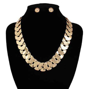 GOLD METAL NECKLACE SET ( 5295 GD )