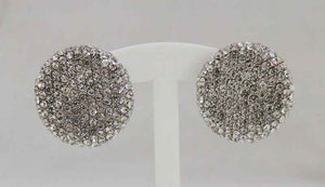 SILVER CLEAR CIRCLE EARRINGS ( 3238 SCL )