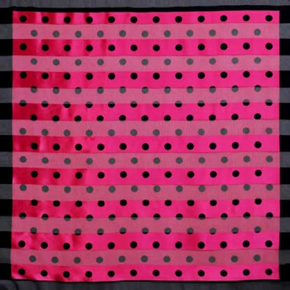 FUCHSIA POLKA DOT SCARF ( 1045 FSBK )