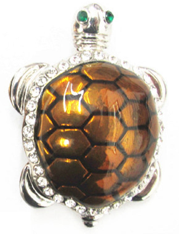 SILVER TURTLE BROOCH ( 13707 S )