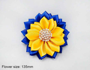 BLUE YELLOW FLOWER BROOCH ( 1500 YELBL )