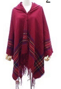 RED PONCHO PLAID ( 1046 RD )