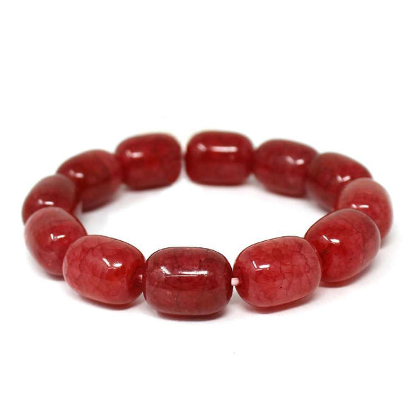 Red Stone Stretch Bracelet ( 2632 RD )