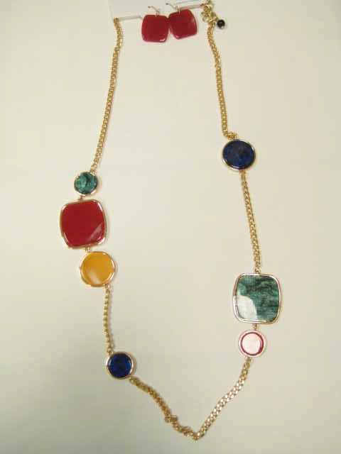 LONG ACRYLIC NECKLACE SET ( 5151 MT )