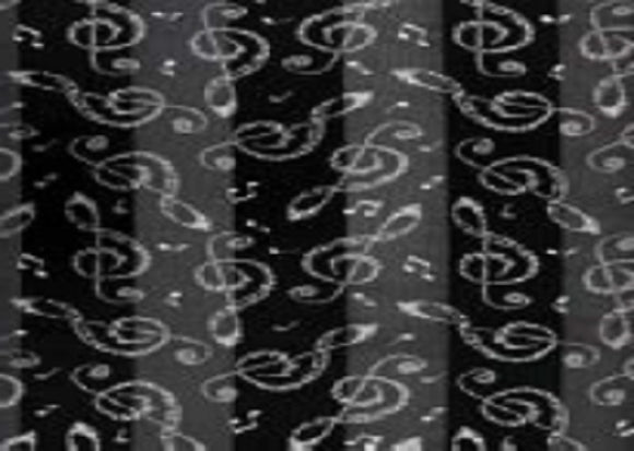 BLACK MUSIC SCARF ( 2006 BK )