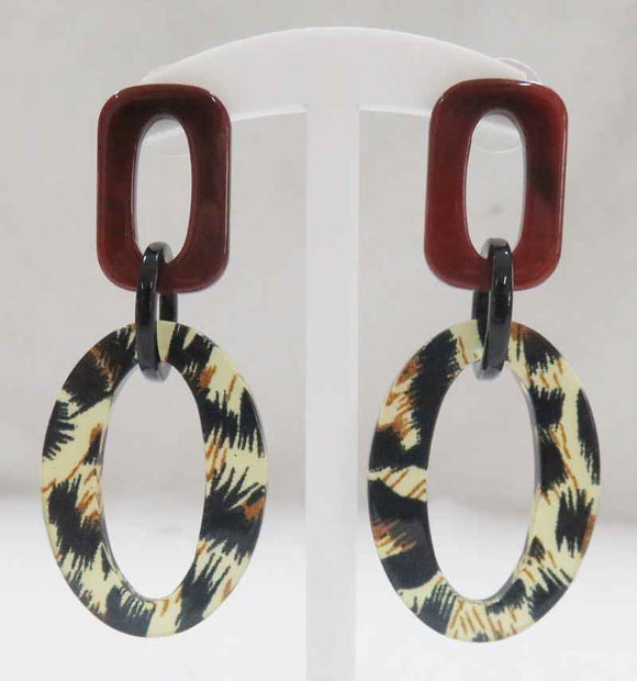 LEOPARD PRINT EARRINGS ( 3416 LEOP )