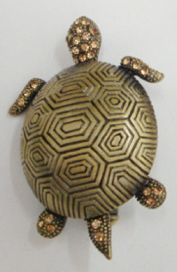GOLD TURTLE BROOCH ( 8974 G )
