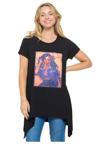 BLACK QUEEN T SHIRT PLUS SIZE ( 0140 BKP )