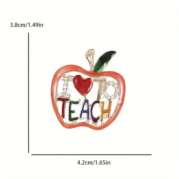 GOLD I LOVE TO TEACH BROOCH ( 3604 )