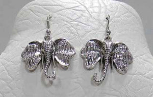 SILVER ELEPHANT EARRINGS ( 3852 S )