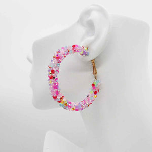 Multicolor Hoop Earrings ( 2430 )