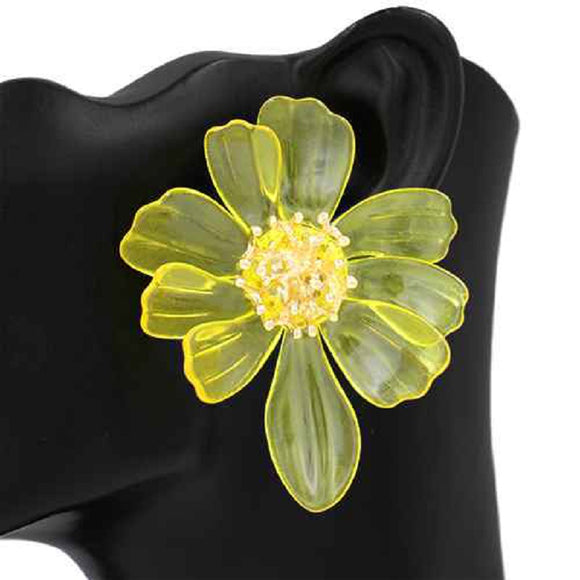 YELLOW FLOWER EARRINGS ( 2846 YW )