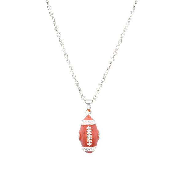 STAINLESS STEEL FOOTBALL NECKLACE ( 3278 S )