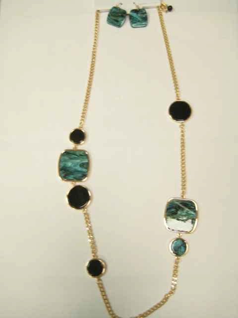 LONG ACRYLIC NECKLACE SET ( 5151 TL )