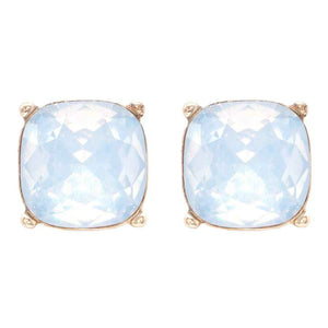 GOLD EARRINGS WHITE STONES ( 5284 WHO )