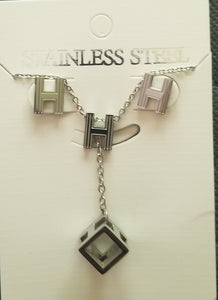 STAINLESS STEEL H NECKLACE SET ( 120 S )