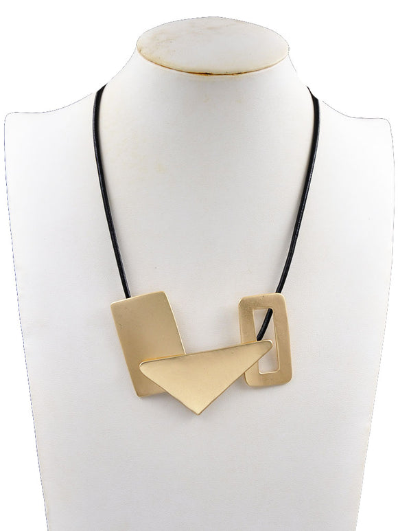 BLACK NECKLACE GOLD METAL ( 243304 GNK )