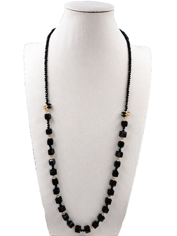 BLACK STONE NECKLACE ( 253603 BKNK )