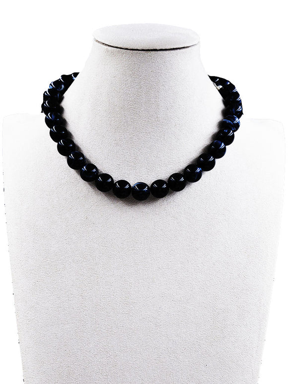 BLACK STONE NECKLACE ( 254024 BKNK )