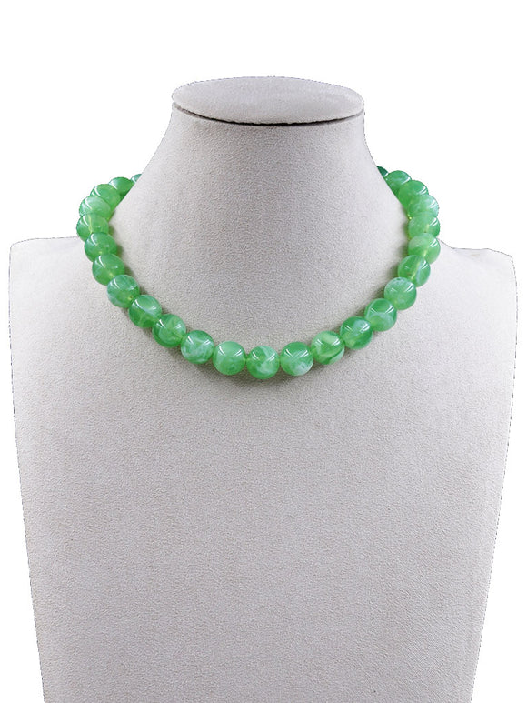 GREEN STONE NECKLACE ( 254024 GRNK )