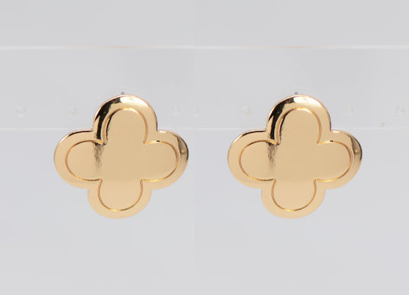 GOLD QUATREFOIL EARRINGS ( 4020 GOL )