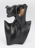 EARRINGS 3 LAYER SPIKE WING ( 4866 GOL )