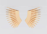 EARRINGS 3 LAYER SPIKE WING ( 4866 GOL )