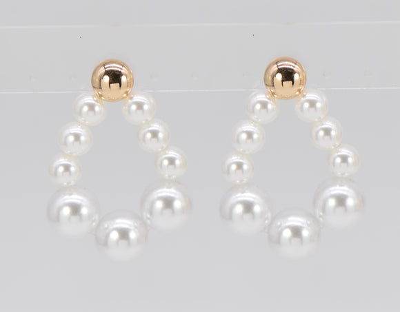 PEARL BEAD EARRINGS ( 4921 GLCRM )